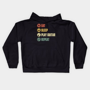 Eat Sleep Play Guitar Repeat Kids Hoodie